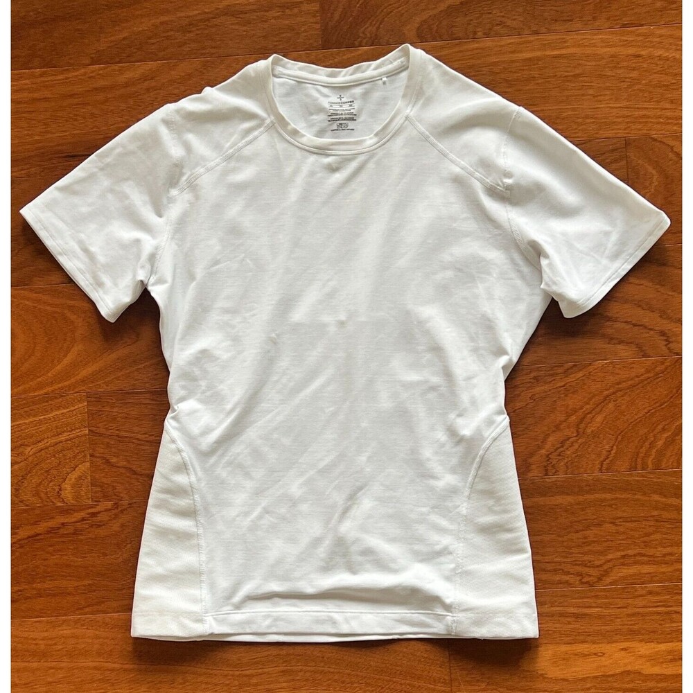 Tommie Copper Shirt Mens XL White Full Back Support Active Copper & Zinc Infused